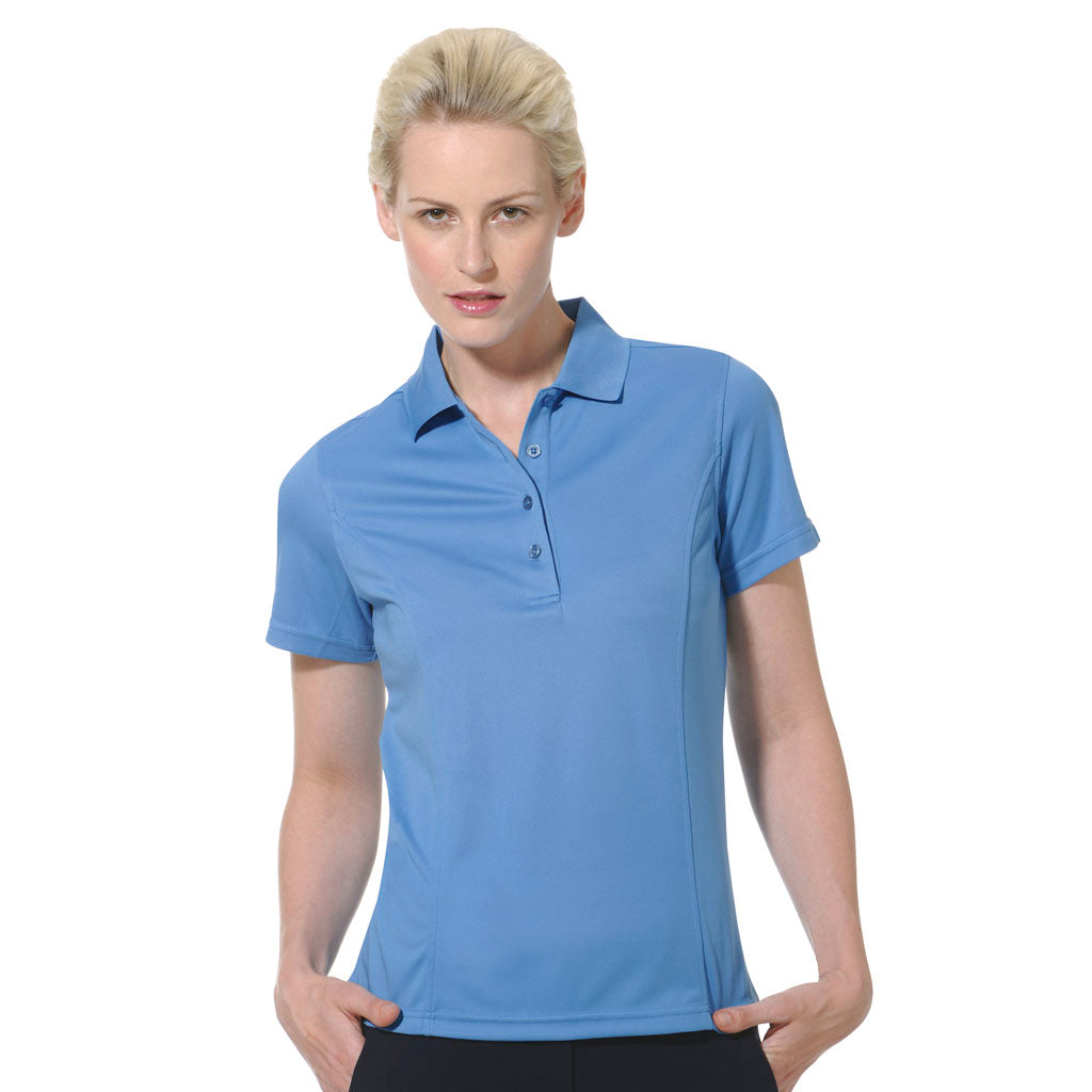 Solid Short Sleeve Polo Shirt-2670 Ocean Blue / L