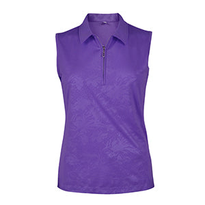 Vintage Fairy Emboss Sleeveless Polo-2457