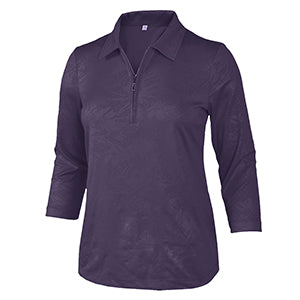 Vintage Fairy Emboss 3/4 Sleeve Polo-2458