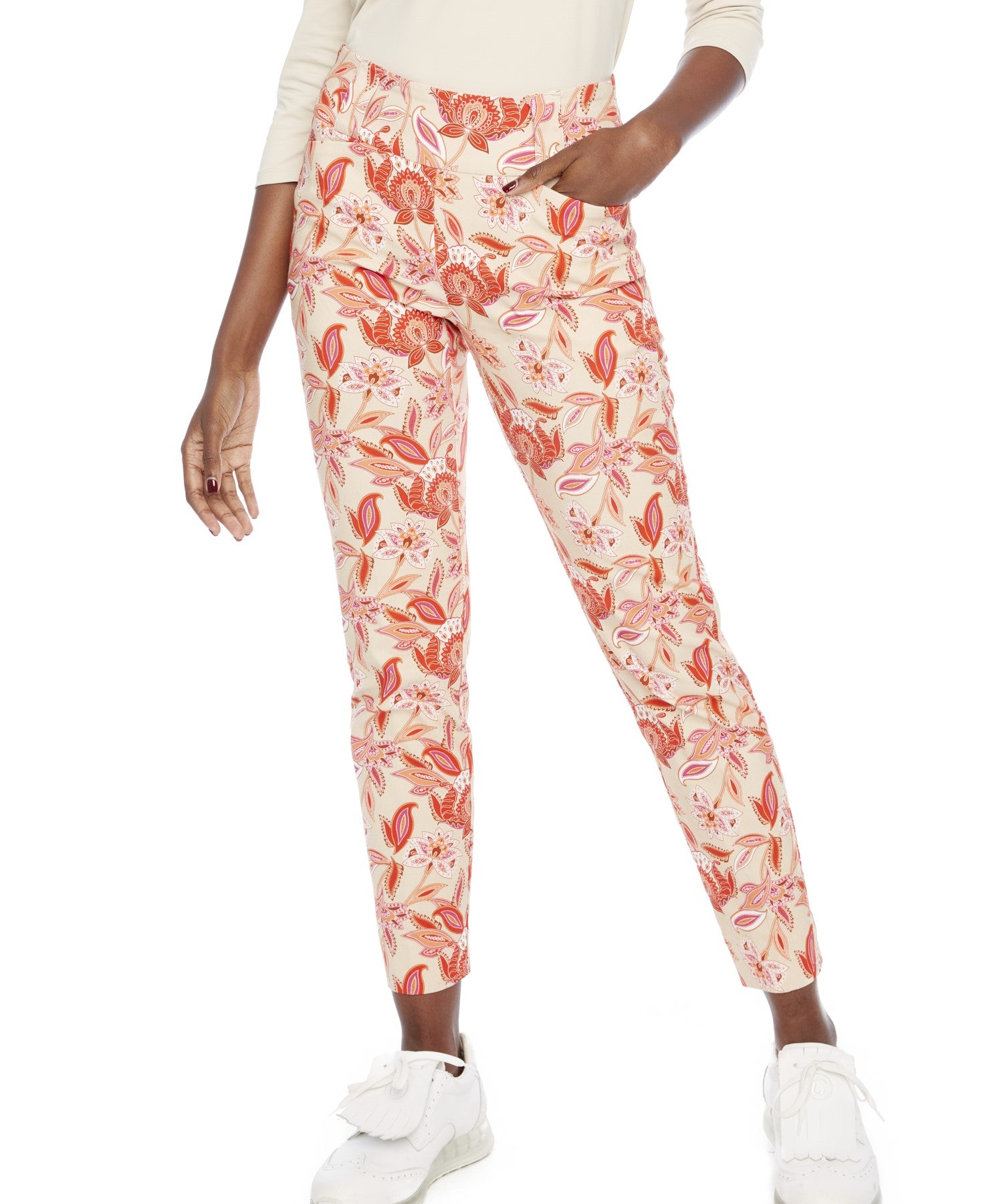 Techno Desert Flower Vented Ankle Pant-4200