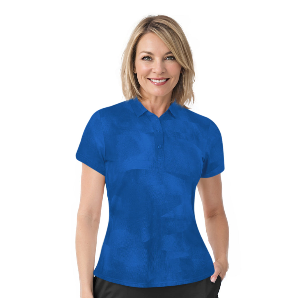 Mysterious Shadow Print Polo Shirt - 4524