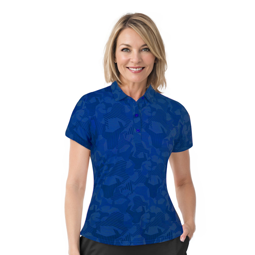 Short Sleeve Animal Print Polo Shirt - 4526