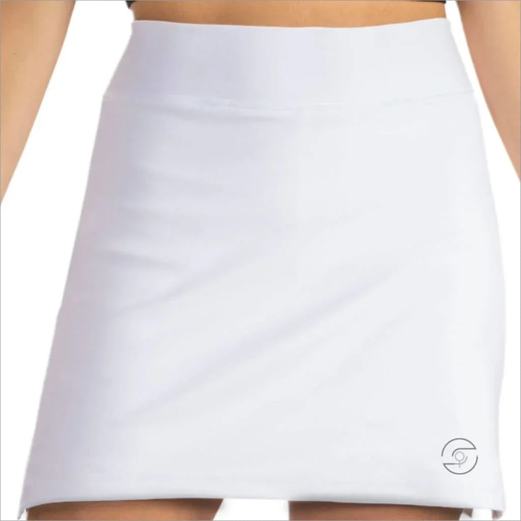 "SOLID WHITE FASHION SKORT"