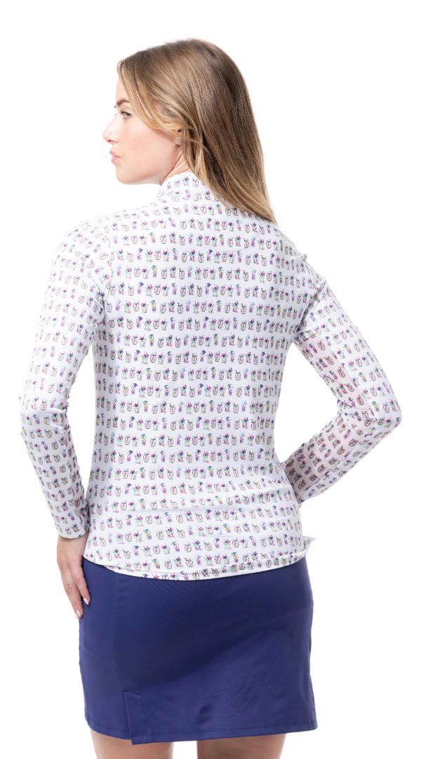 Soltek Lux Long-Sleeve Printed Mock