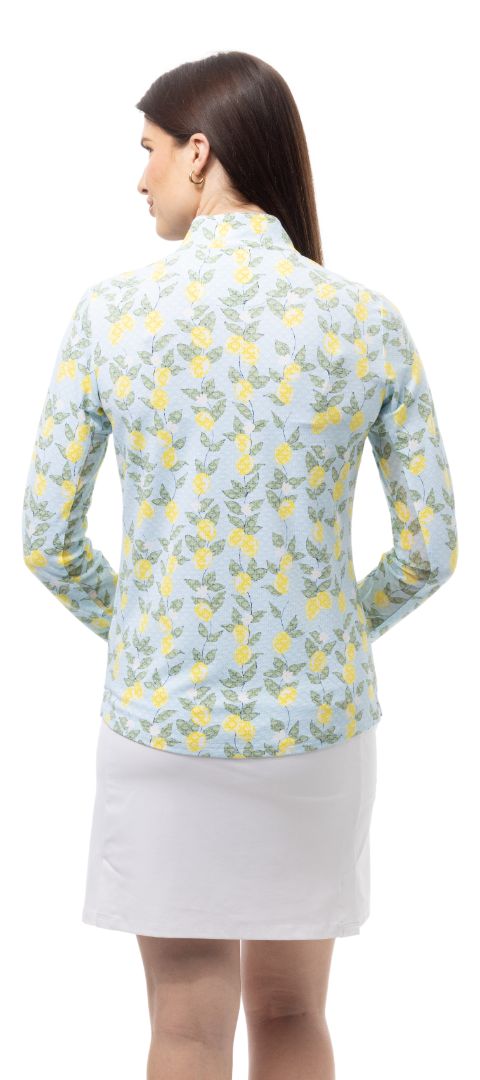 Soltek Lux Long-Sleeve Printed Mock - Limoncello