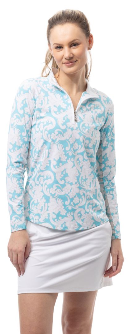 Soltek Lux Long-Sleeve Printed Mock, Paisley Park