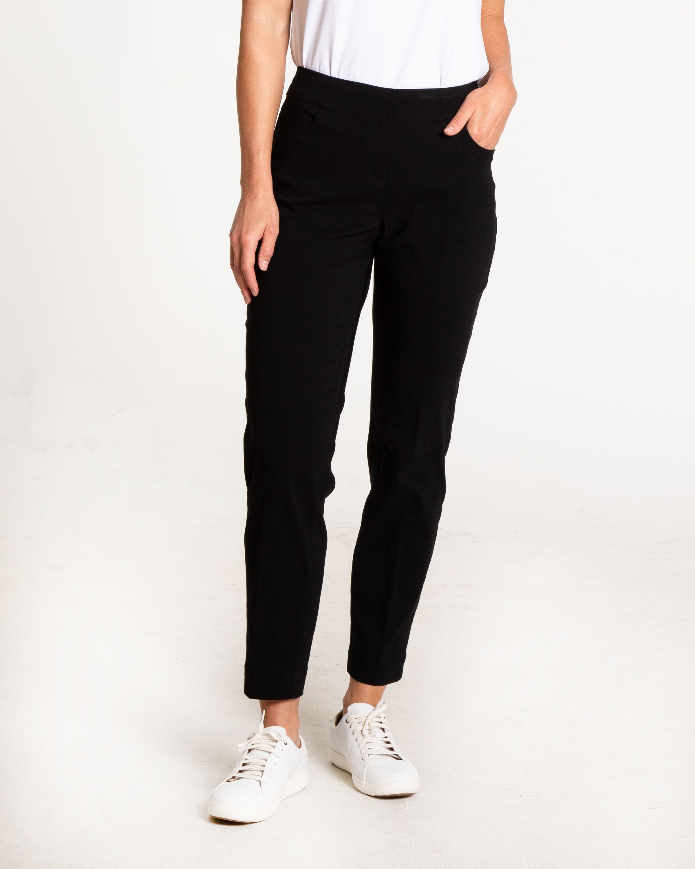 Pull-On Solid Ankle Pant w/Pockets - 29" Inseam-37720