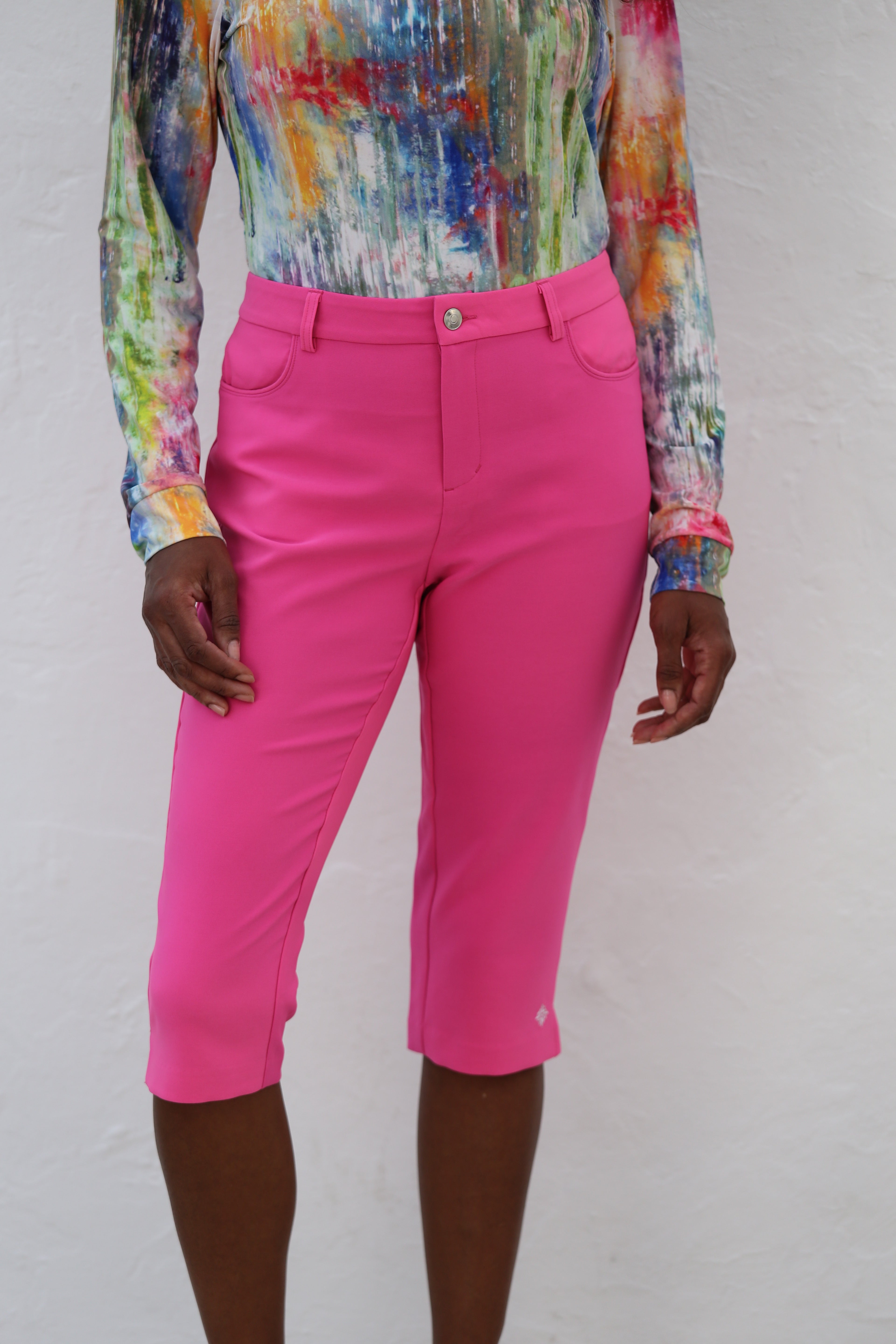 Golf Pedal Pushers-Hot Pink