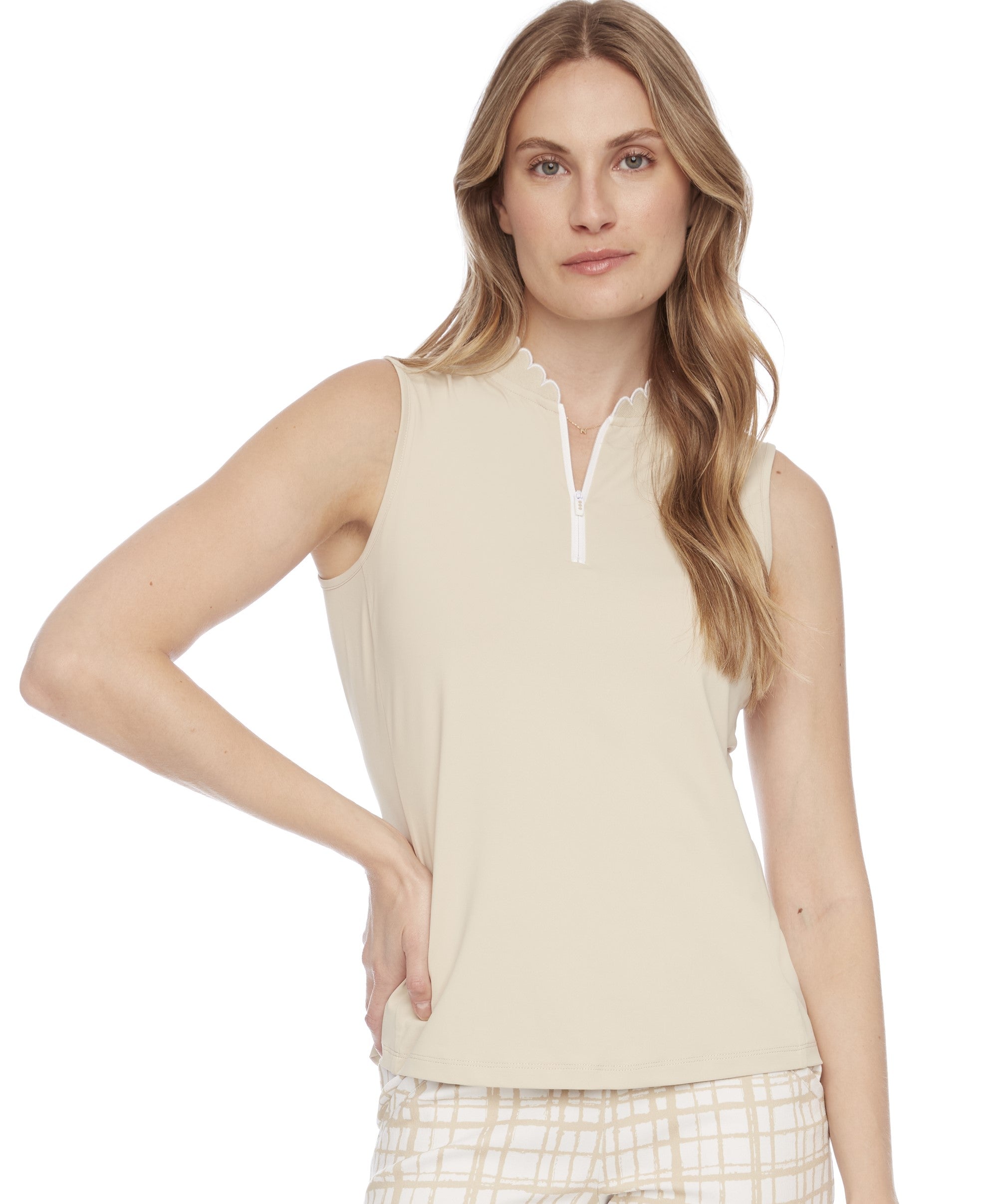 Velocity Scalloped Edge Polo-6041
