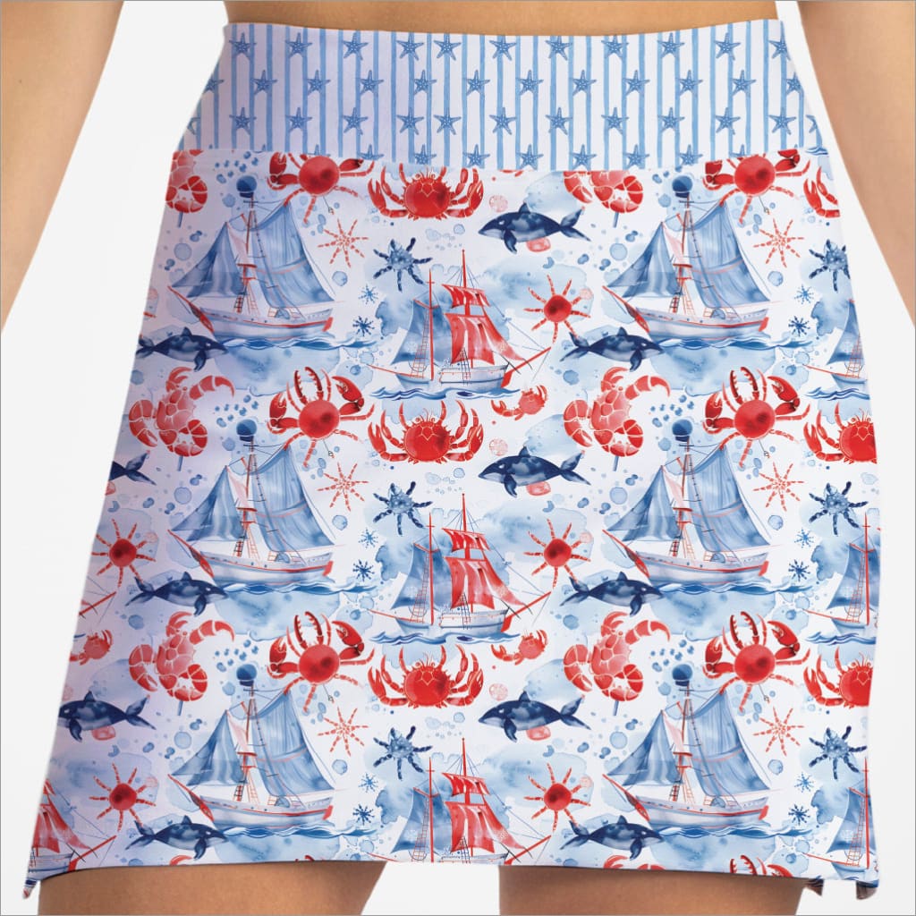 Ahoy Fashion Print Skort