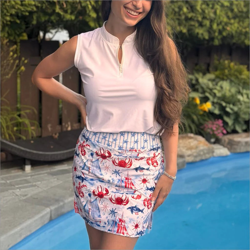 Ahoy Fashion Print Skort