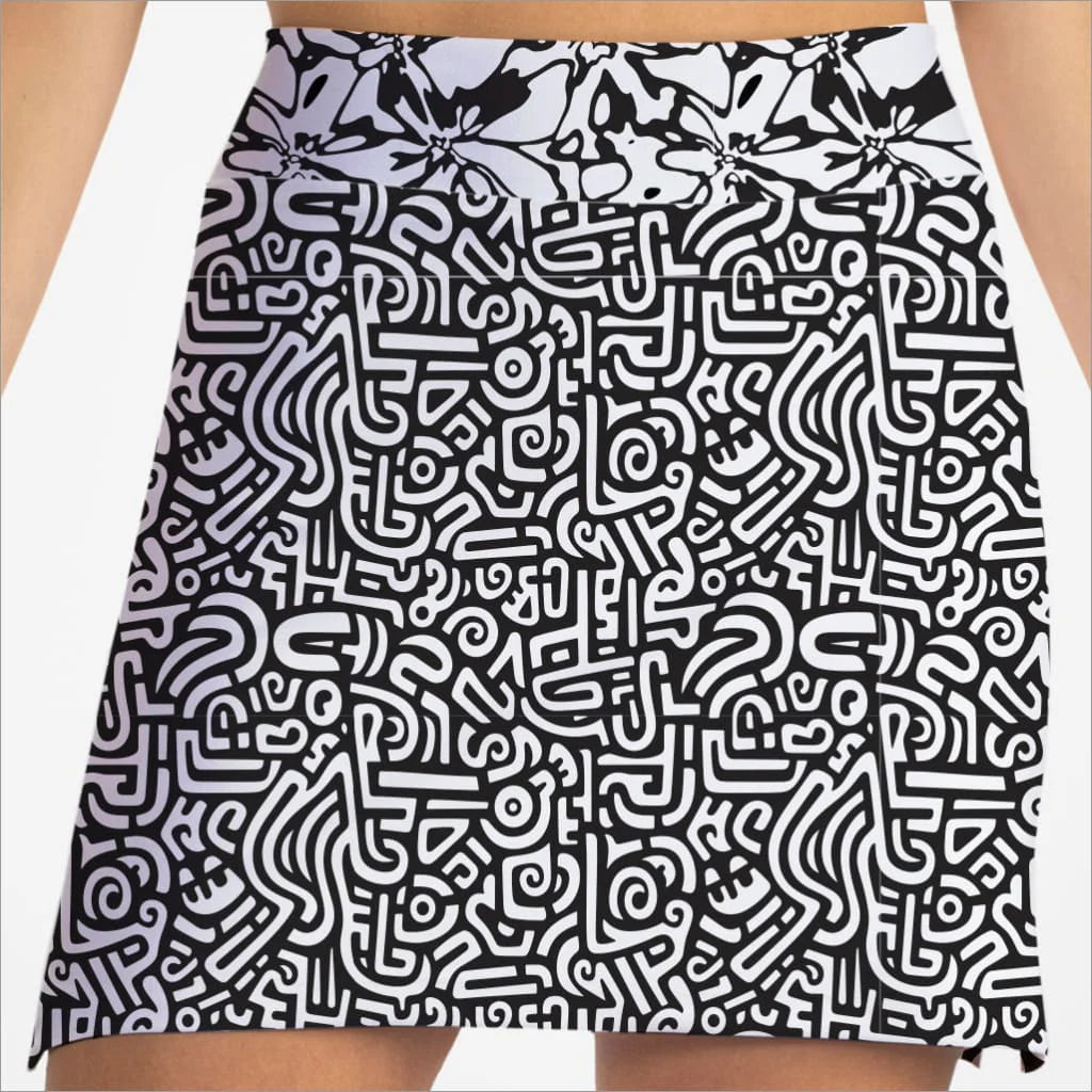Amazed Black & White Skort