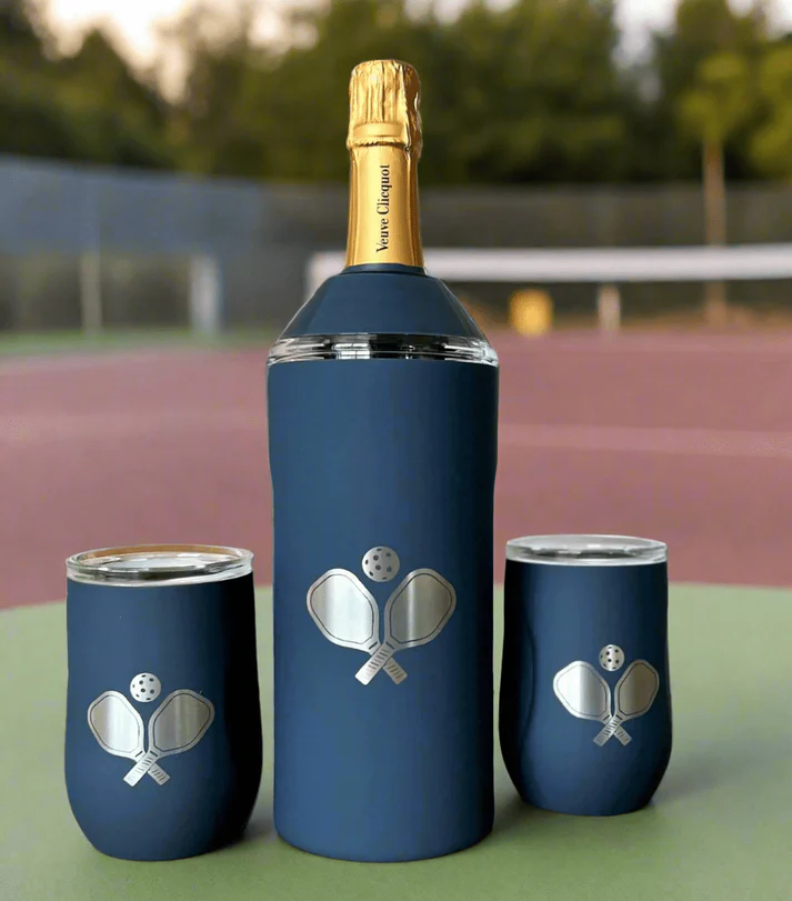 Limited Edition Pickleball Wine Set In Navy