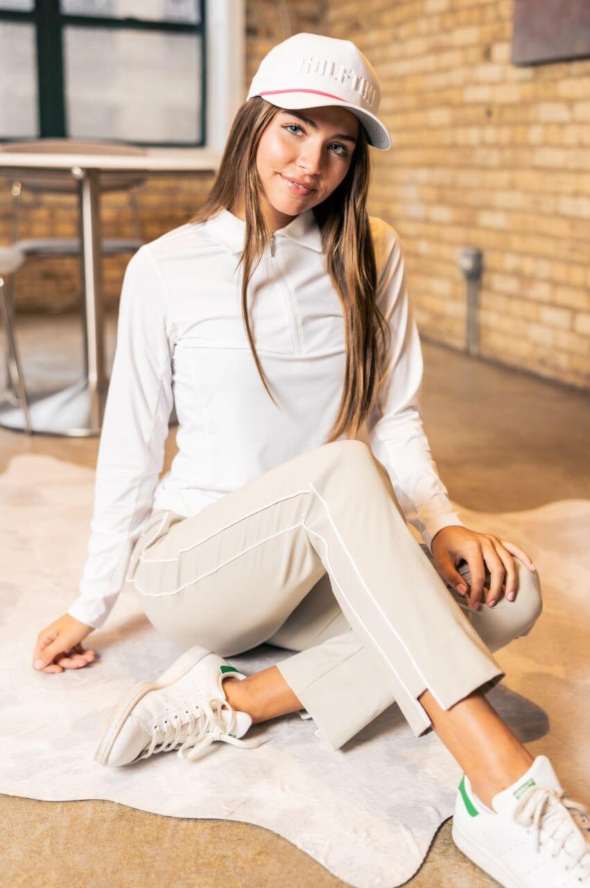 Khaki Stretch Ankle Pant - GolftiniPant