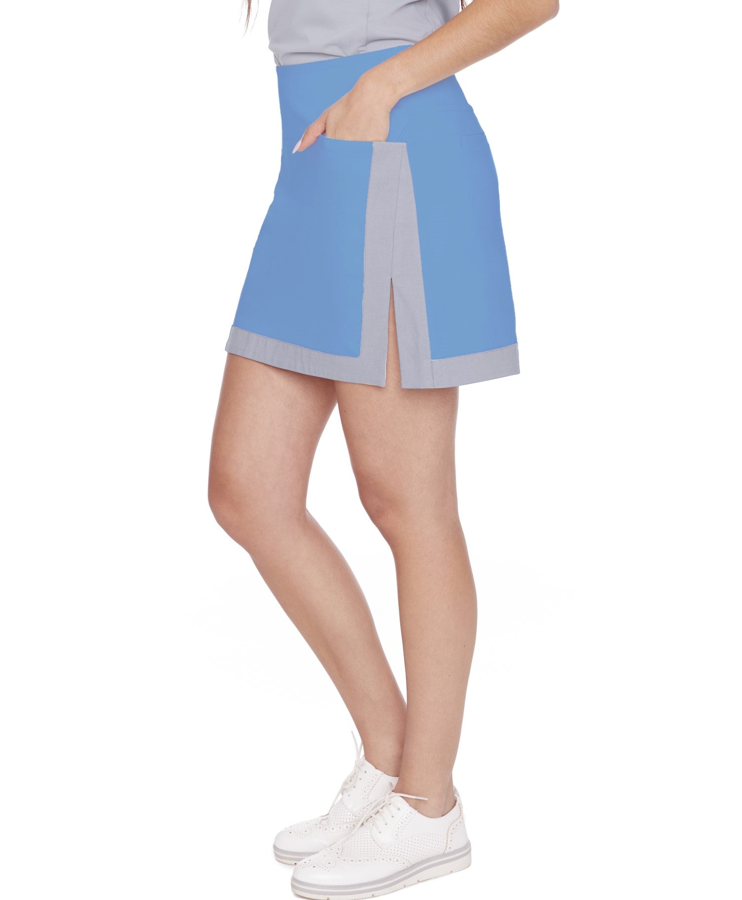 Techno Contrast Vented Sporty Skort-1230