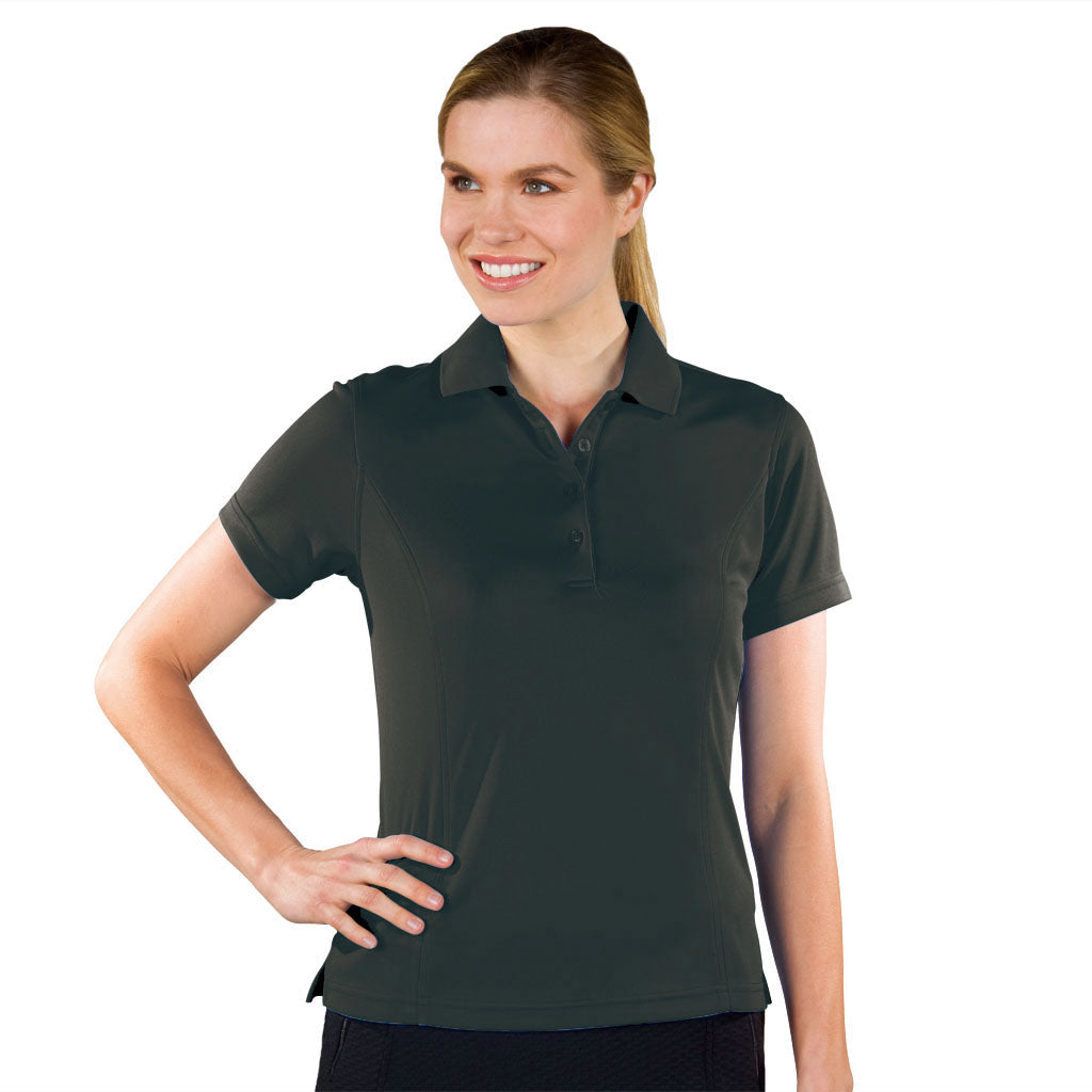 Solid Tailored Collar Short Sleeve Polo Shirt-2670