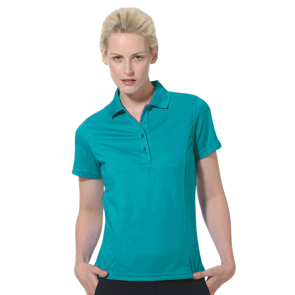 Solid Tailored Collar Short Sleeve Polo Shirt-2670