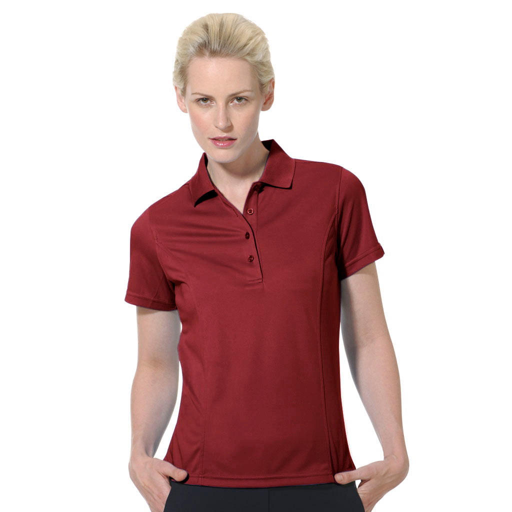 Solid Tailored Collar Short Sleeve Polo Shirt-2670