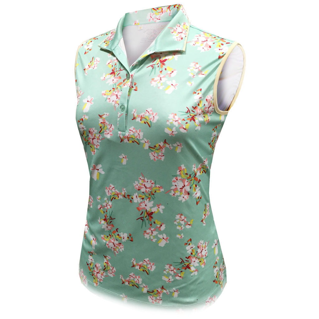 Cherry Blossom Sleeveless Polo - 2339