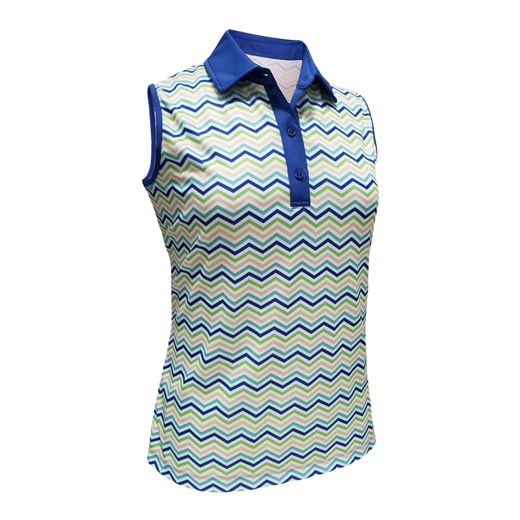 Layla Print Sleeveless Polo - 2397