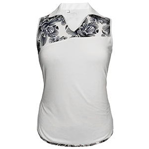 Fairway Floral Sleeveless Polo