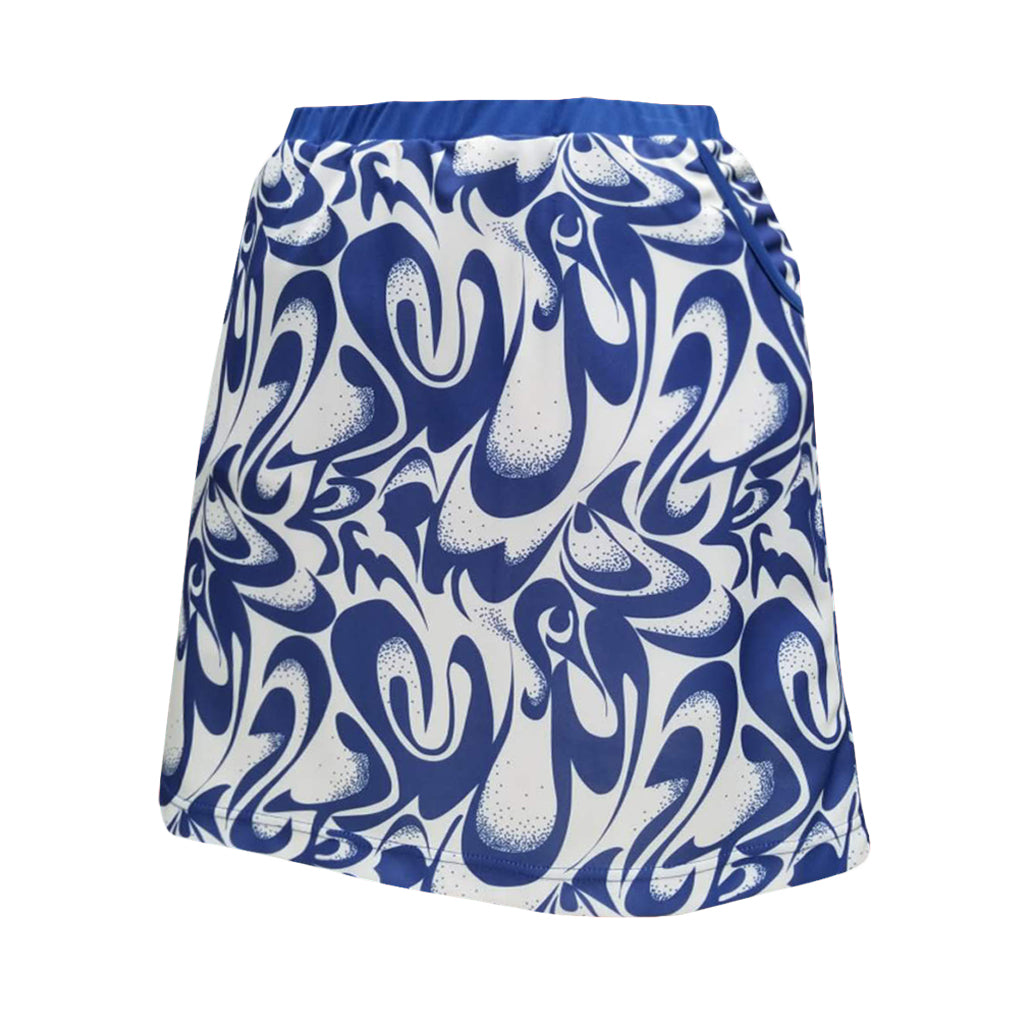 Women's Abstract Print Knit Skort-2943