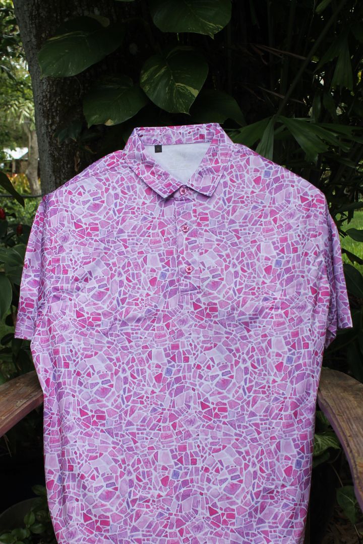 Men's Tile Print Polo