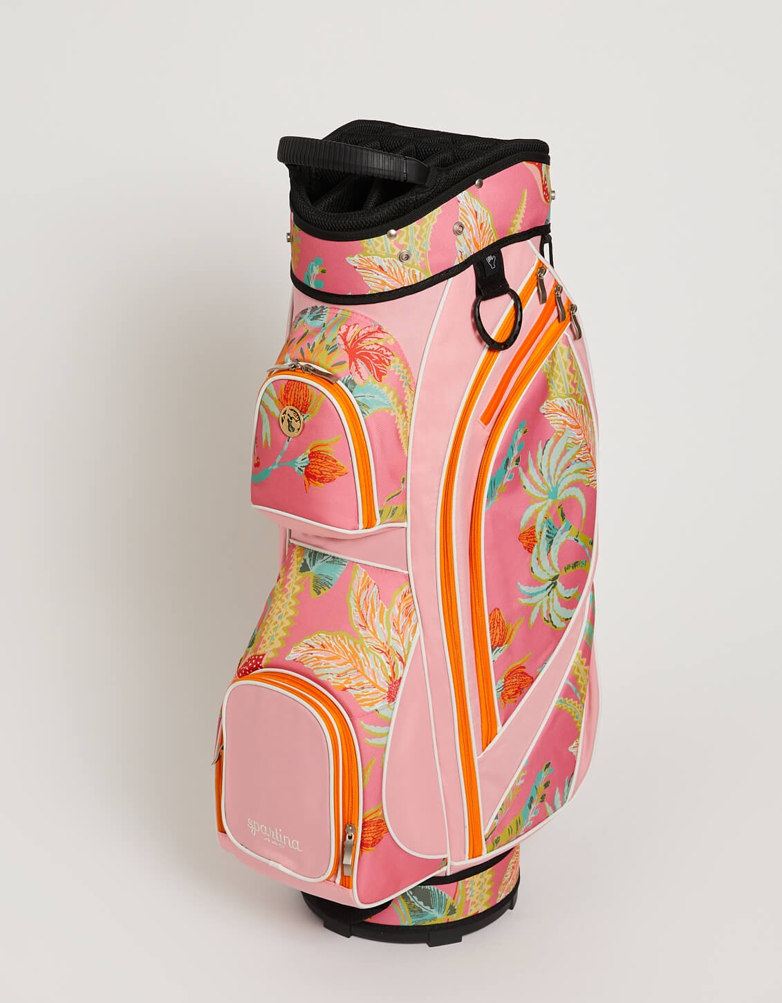 Queenie Tropical Floral Pink Golf Cart Bag