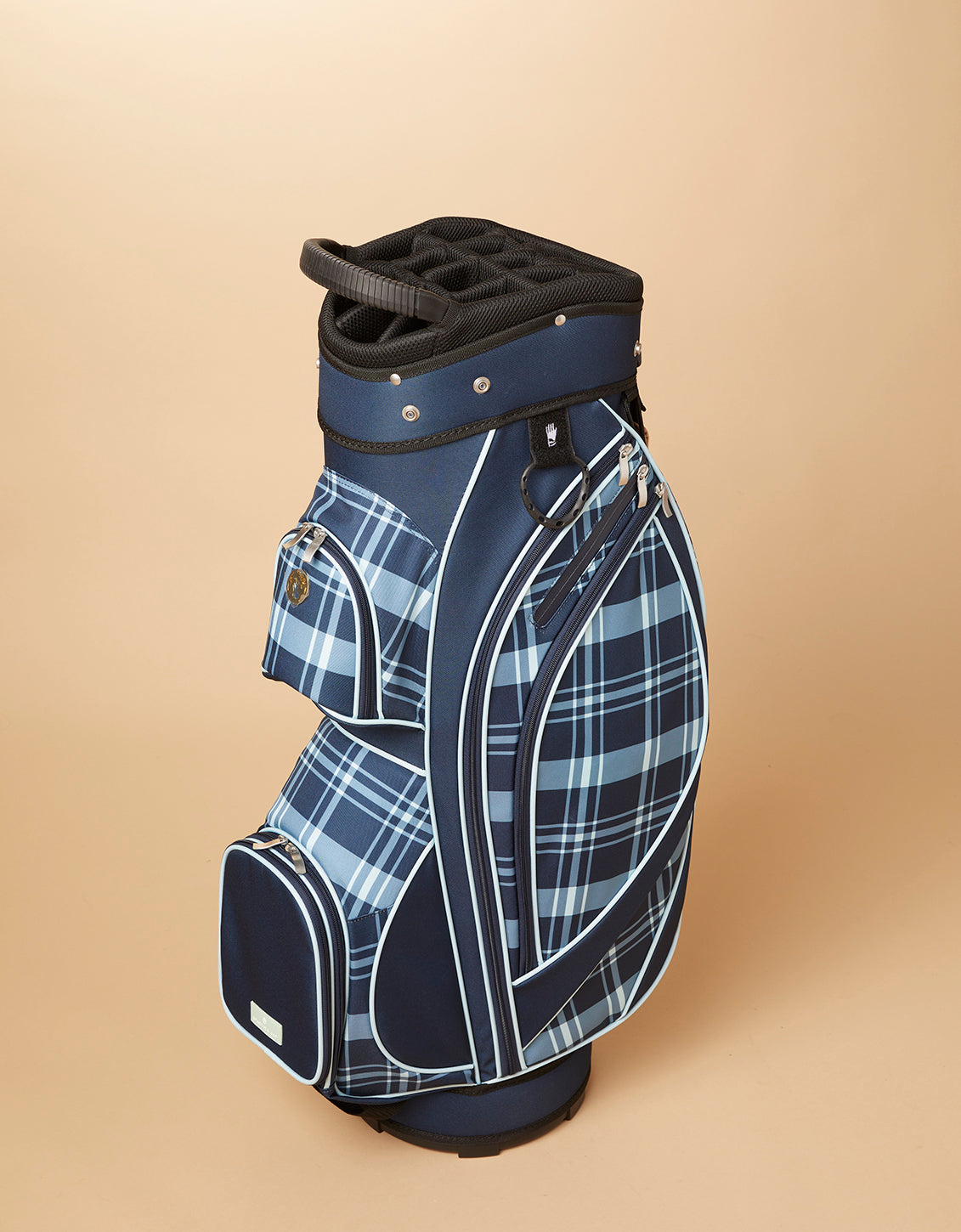 Clara Bluestone Plaid Golf Cart Bag