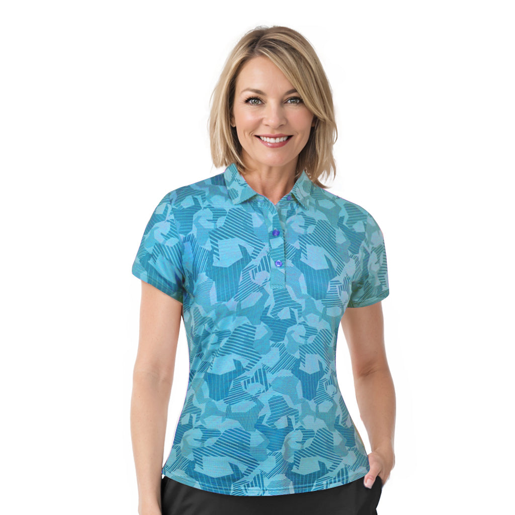 Short Sleeve Animal Print Polo Shirt - 4526