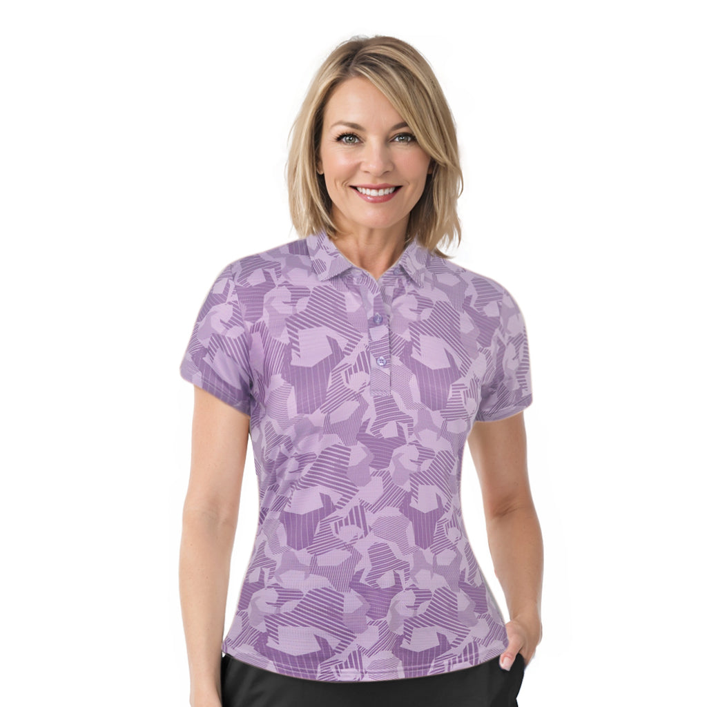 Short Sleeve Animal Print Polo Shirt - 4526