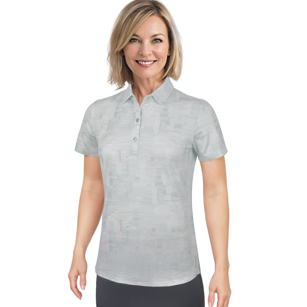 Short Sleeve Track Print Polo Shirt