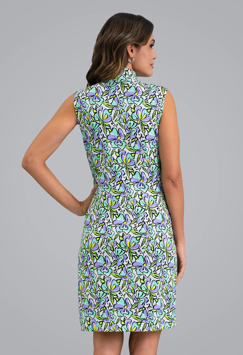 Sonia Sleeveless Zip Mock Dress 58245