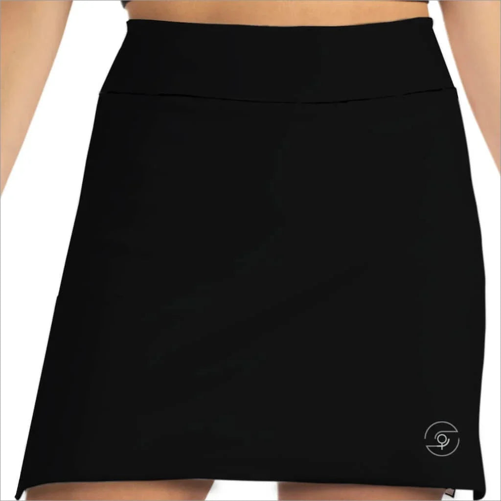 "SOLID BLACK FASHION SKORT"