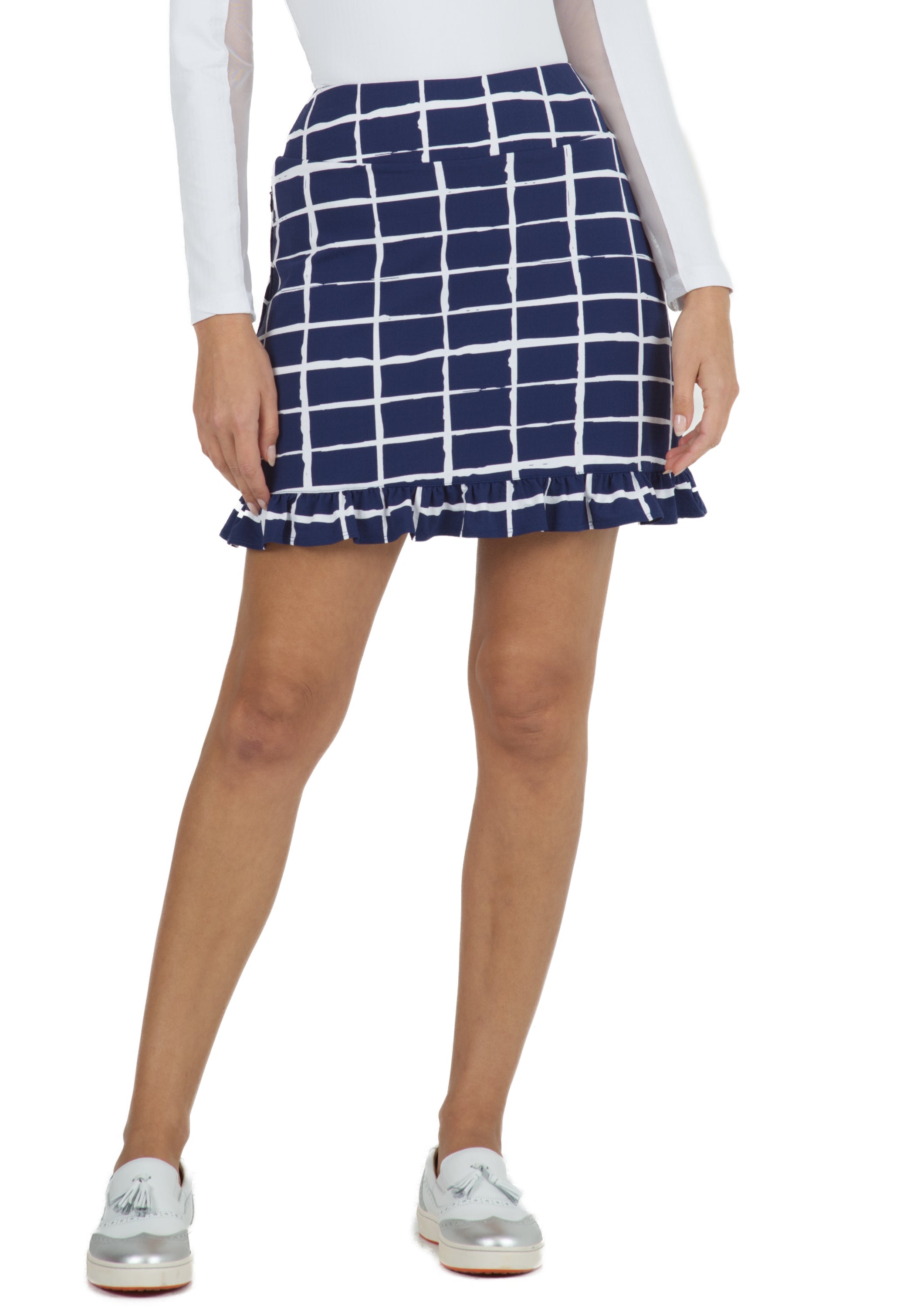 Cordova Print Ruffle Trim Skort - 19495