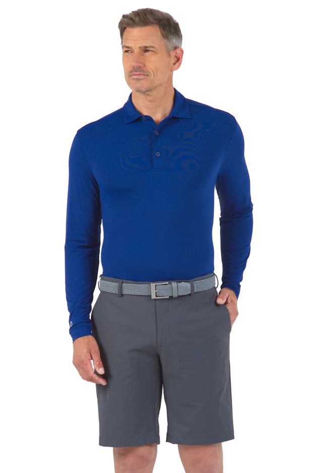 Solid Long Sleeve Polo (Modern Fit)