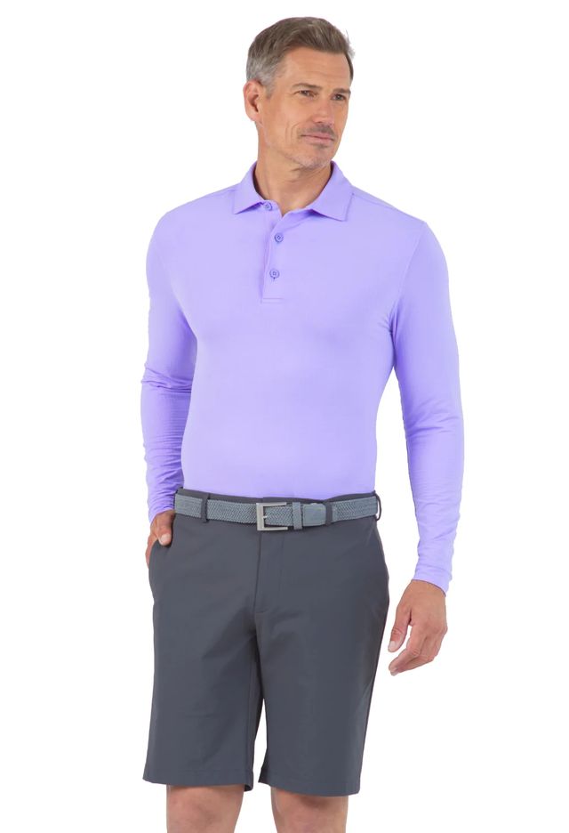 Solid Long Sleeve Polo (Modern Fit)