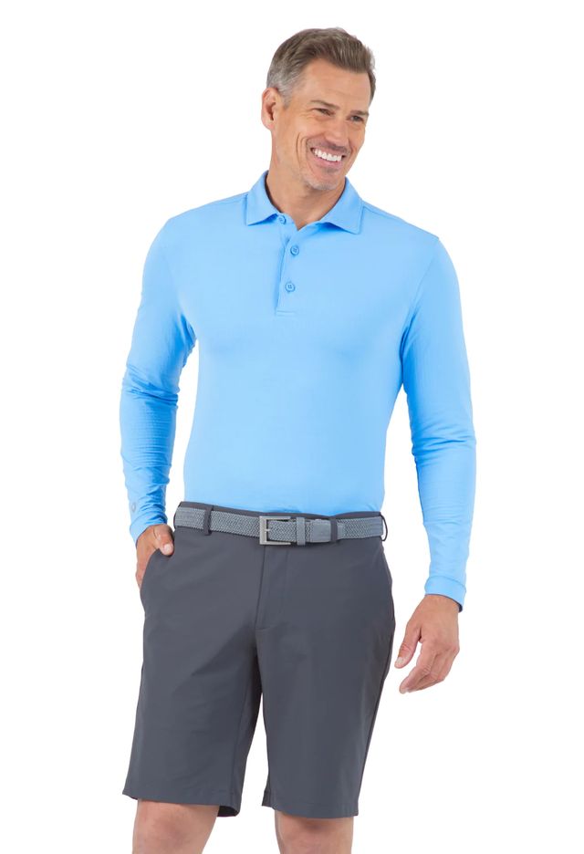 Solid Long Sleeve Polo (Modern Fit)