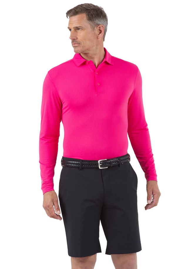 Solid Long Sleeve Polo (Modern Fit)