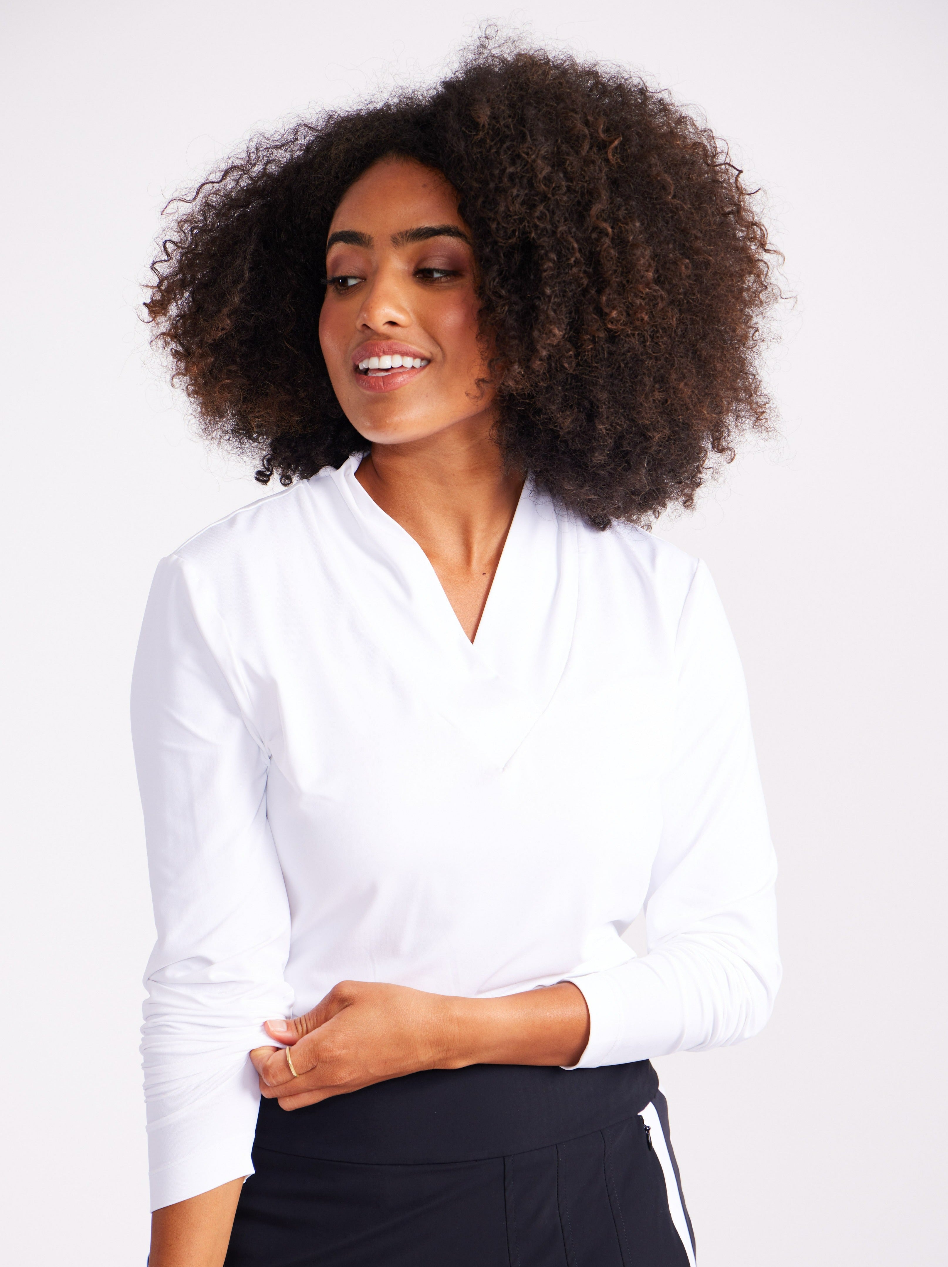 Lovely Layer Longsleeve Top- White