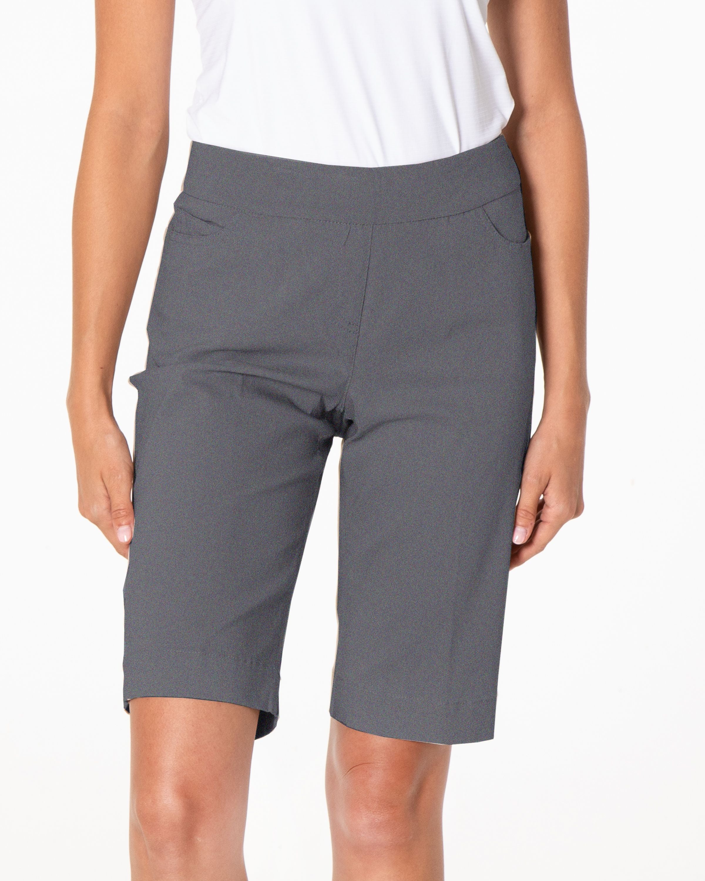 Pull-On Solid Walking Short w/Pockets-12" Inseam-G2632