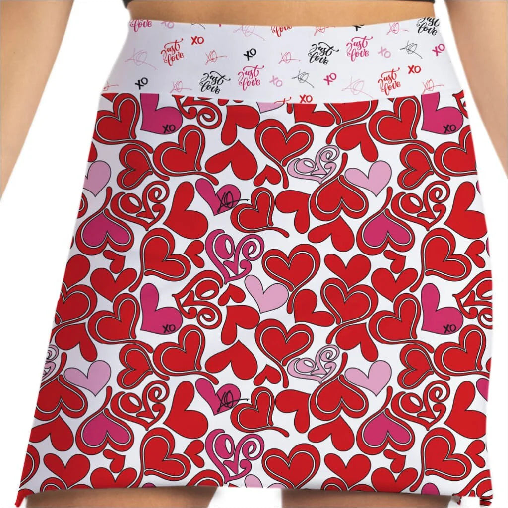 Love is In The Air Cute Valentine's Day Skort