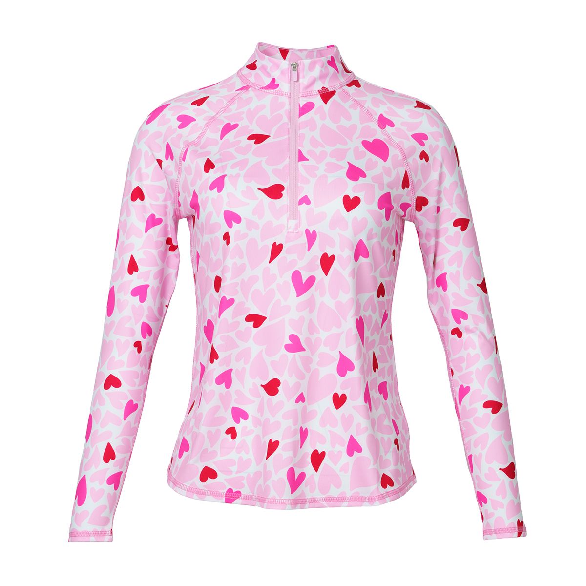 UV Mock Long Sleeve Sweetheart Print