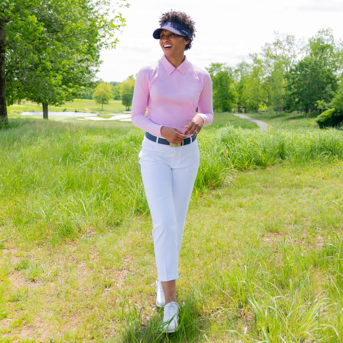 Bloom Pink Mindy UV Polo-BOP