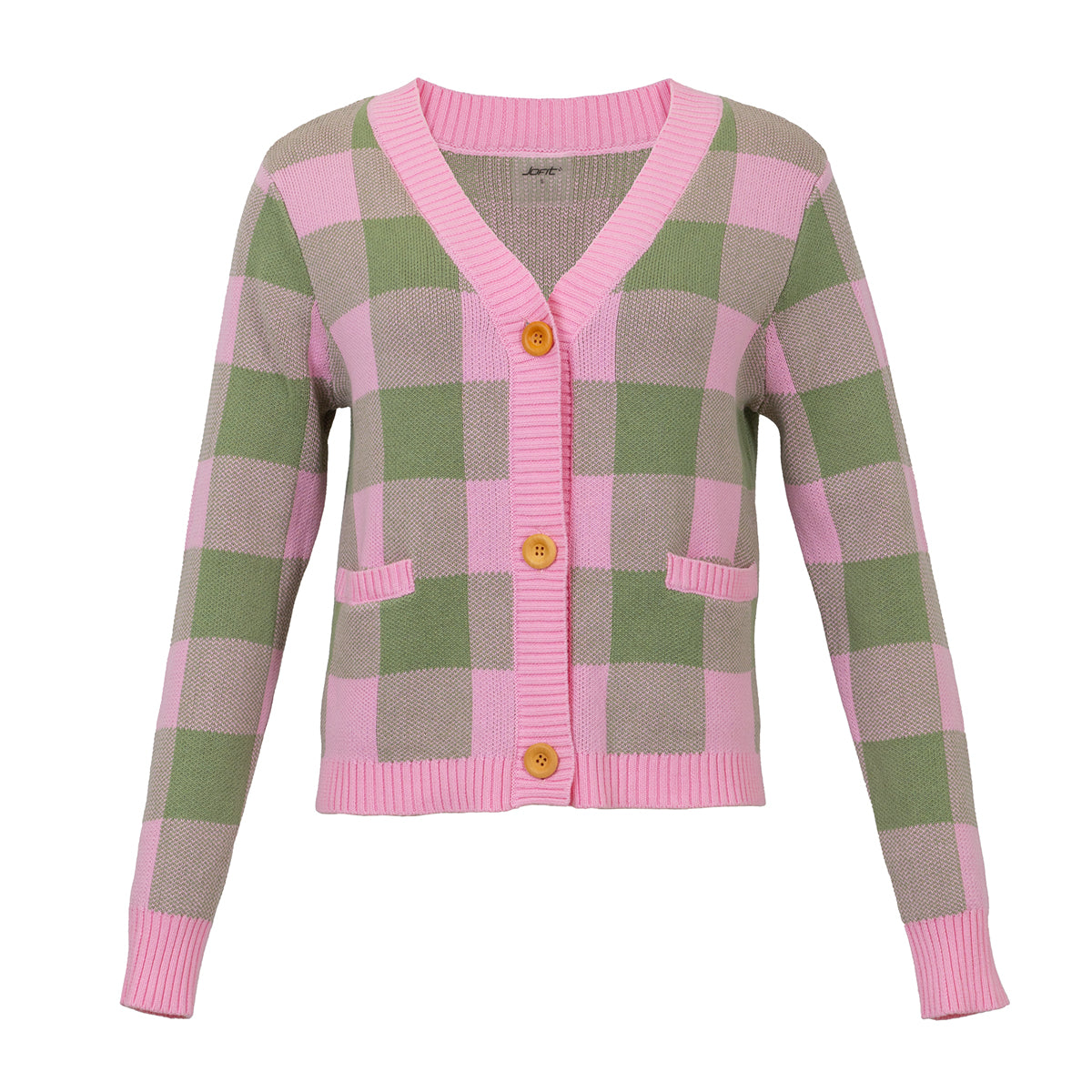 Bloom and Sage Check Fairway Cardigan