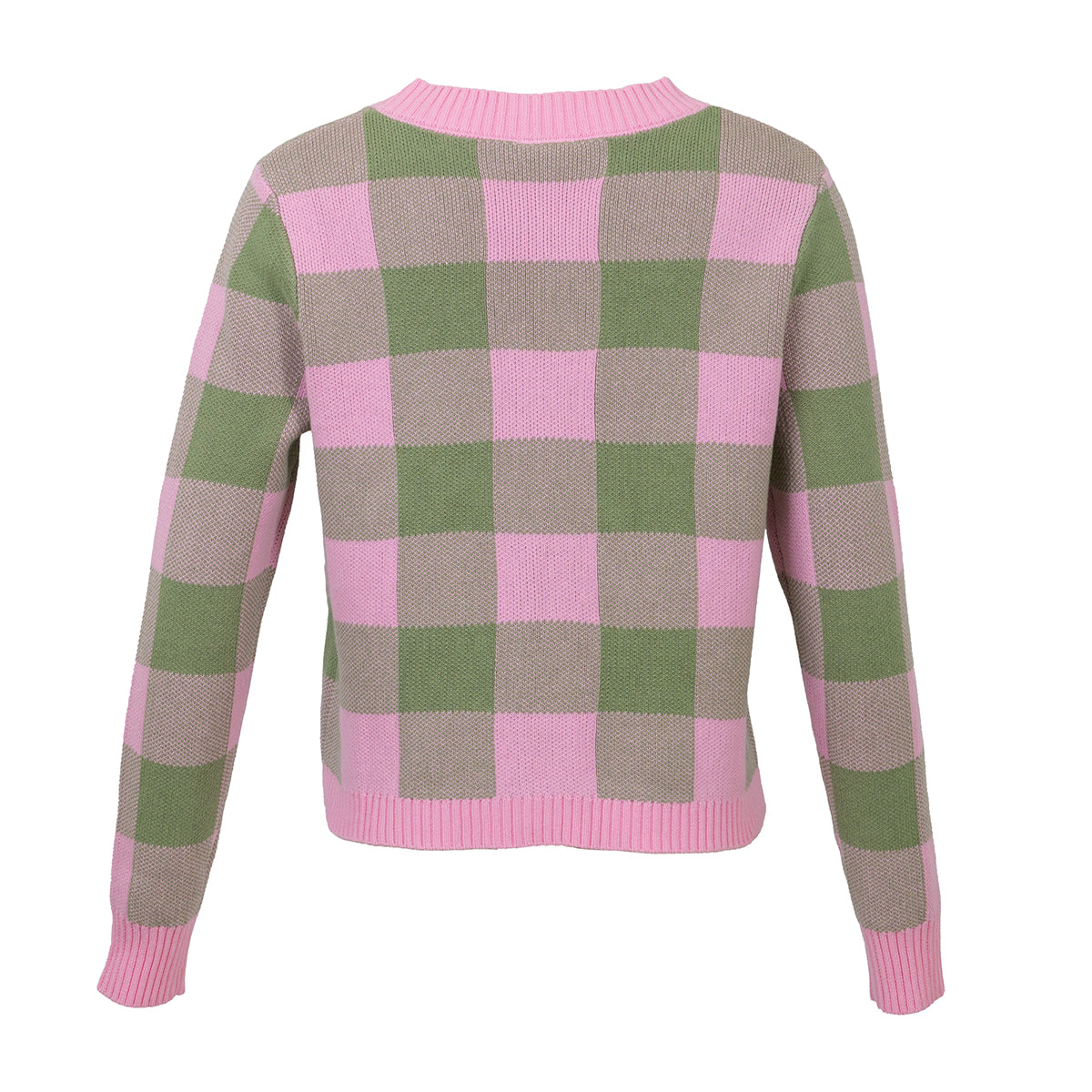 Bloom and Sage Check Fairway Cardigan