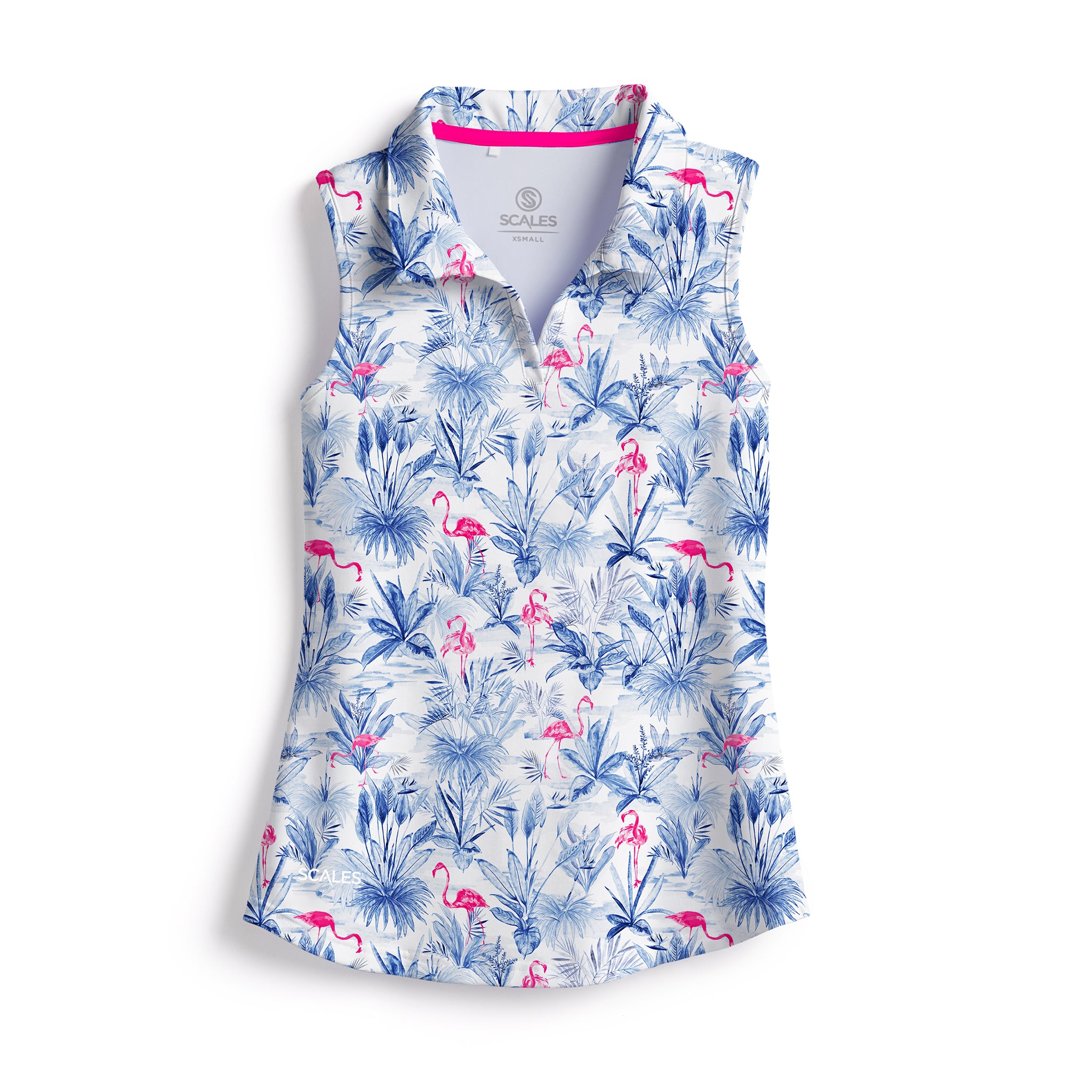 The Flamingo Sleeveless Womens Polo