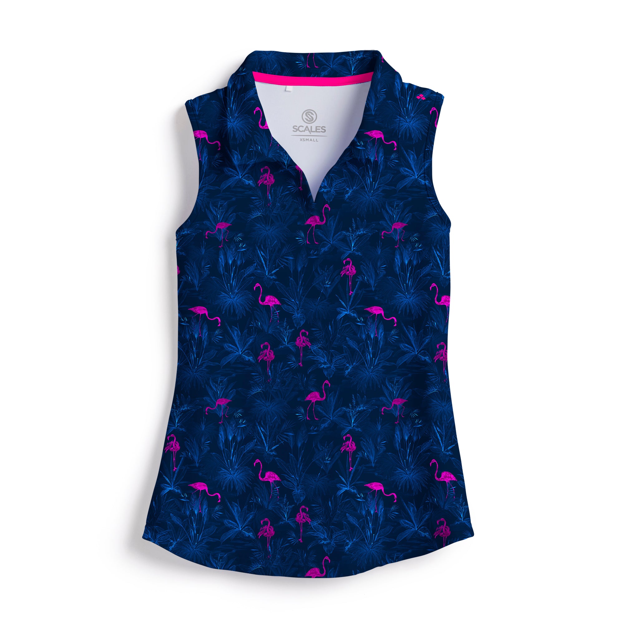 The Flamingo Sleeveless Womens Polo