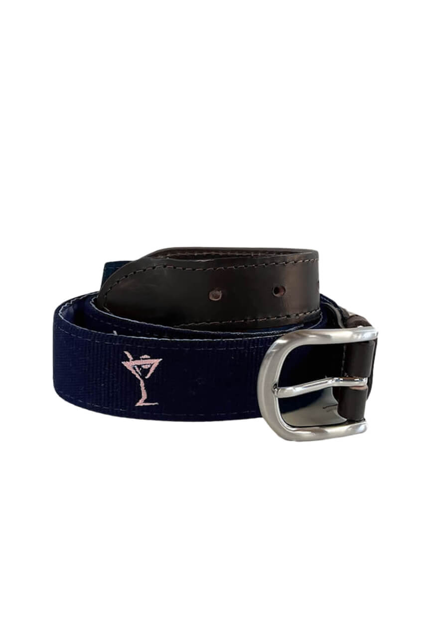 Men's Martini Embroidered Belt - GolftiniAccessories