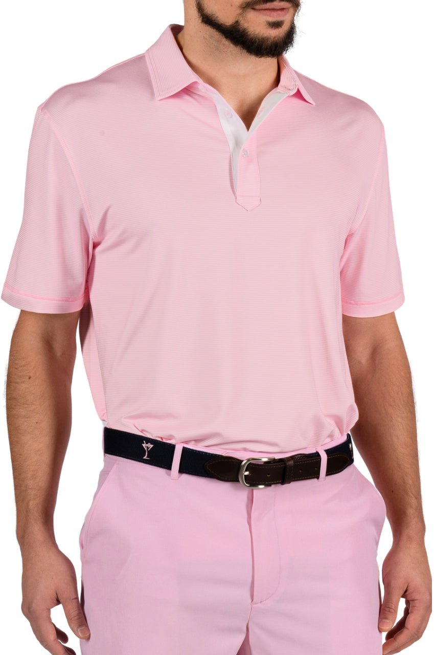 Men's Striped Performance Polo - GolftiniMen's Tops